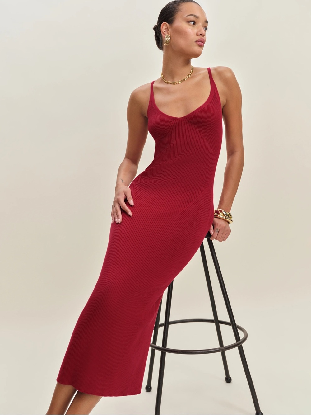 Reformation Dahlia Cotton Sweater Dress